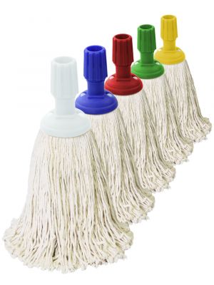 Cotton socket mop, 250 grams with standard round fitting