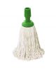 Socket mop cotton 250gr, standard round green fitting