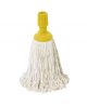 Socket mop cotton 250gr, standard round yellow fitting