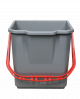 Bucket 18L grey with red handle