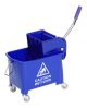 Single mop trolley with two compartments